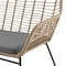 Manhattan Comfort Antibes 2.0 Steel Rattan 4-Piece Patio Conversation Set with Cushions in Grey OD-CV011-GY - alternate 9